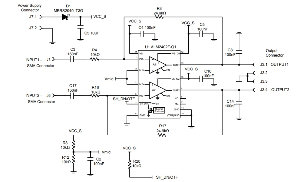 原理图 - Texas Instruments ALM2402FQ1EVM评估模块